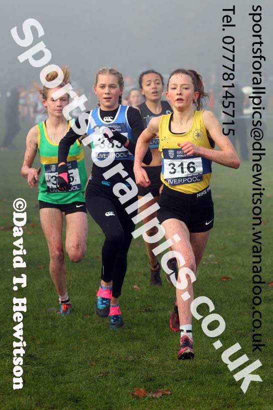 Girls under-15s, European Cross Country Trials, Sefton Park, Liverpool. Photo: David T. Hewitson/Sports for All Pics